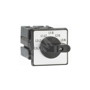 Переключатель ONVN30PB для вольтметра стандартный 6 позиций (L1-L2/L 2-L3/L3-L1/L1-N/L2-N/L3-N) (двухуровневый) 25 А РФ