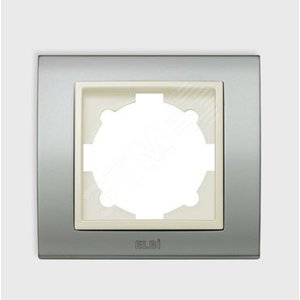 Zena Platin рамка нерж.ст/серый 1-п - ABB