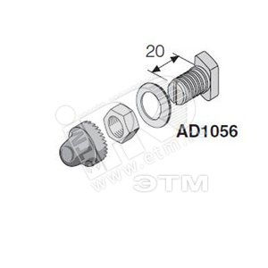 Комплект соединительный под кабельный наконечник м8, L=20 (12шт) - ABB