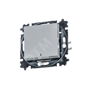ABB Levit Серый / белый Переключатель 1-кл. с подсветкой ориентационная | 3559H-A06446 16W | 2CHH590646A6016 | ABB - фото 2