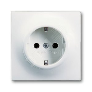 Розетка SCHUKO 16А 250В с защитными шторками, серия impuls, цвет белый бархат | 2013-0-5335 | 2CKA002013A5335 | ABB 2