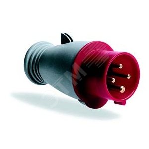 Вилка кабельная 32А 3Р+E IР44 переносная 415В CEWE (332 P6) - ABB