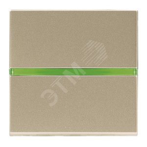 Мех-м 1-кл. 1-пол. выкл. с кл. с подсветкой, 2-мод., серия Zenit, цв. шампань 2