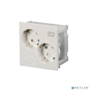Розетка двоийная, ProDuct, 2xShuko, маркировка DATA, белая | AUD10-214D | 2TKA00000811 | ABB - ABB