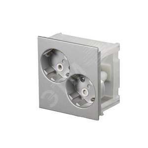 Розетка двоийная, ProDuct, 2xShuko, алюминий (AUD10-83) - ABB