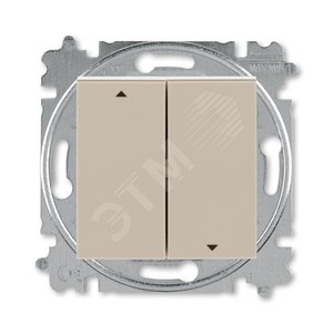 ABB Levit Кофе макиато / белый Выключатель жалюзи 2-кл. с фиксацией клавиш | 3559H-A89445 18W | 2CHH598945A6018 | ABB 2