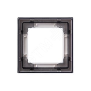 ABB Levit Белый / дымчатый чёрный Рамка 1-ая | 3901H-A05010 62W | 2CHH015010A6062 | ABB - фото 4