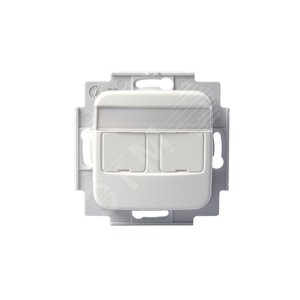 Розетка телекоммуникационная на 2*RJ45, без разъемов (Kingston), Jussi, белый | FOT5000 | 2TKA002182G1 | ABB - фото 2