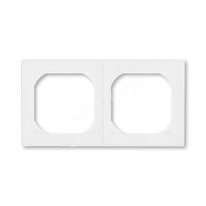 ABB Levit Белый / белый Рамка двойная 55х55 для механизмов BJE | 3901H-A05520 03 | 2CHH015520A4003 | ABB - фото 2