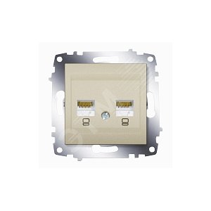 Zena без рамки титаниум розетка комп 2ая (609-011400-248) - ABB
