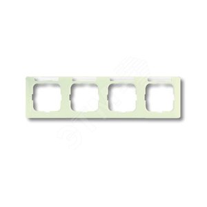 Рамка 4-постовая, горизонтальная, с полем для надписи, серия Busch-Duro 2000 SI linear, цвет слоновая кость | 1754-0-4099  | 2CKA001754A4099 | ABB 2