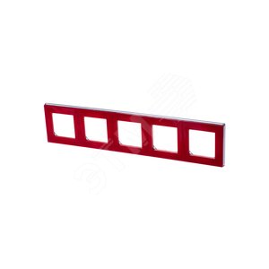 ABB Levit Красный / дымчатый чёрный Рамка 5-ая | 3901H-A05050 65W | 2CHH015050A6065 | ABB - фото 2
