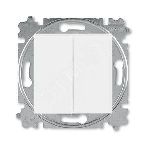 ABB Levit Белый / белый Выключатель кнопочный 2-кл. | 3559H-A87445 03W | 2CHH598745A6003 | ABB - фото 2