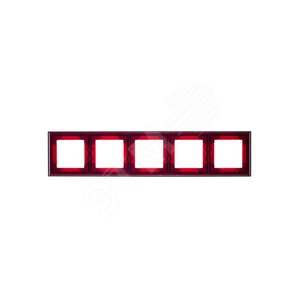 ABB Levit Красный / дымчатый чёрный Рамка 5-ая | 3901H-A05050 65W | 2CHH015050A6065 | ABB - фото 3