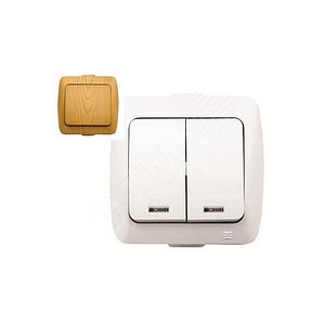 ALSU бук выключатель 2кл с подсв. Led - ABB