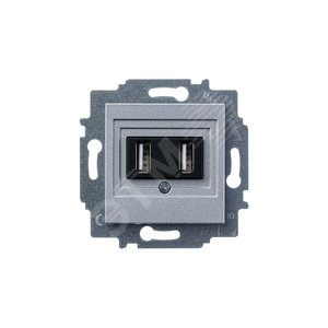 ABB Levit Серебро USB зарядка 2-ая | 5014H-A00040 70W | 2CHH290040A6070 | ABB - фото 5