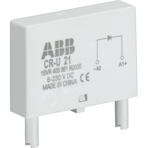 Варистор и светодиод зеленый CR-U-91CV 110-230B AC/DC для реле CR-U | 1SVR405665R1100 | ABB - фото 2