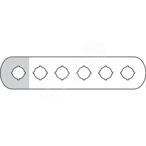 Шильдик MA6-1009 (6 мест (1 желт)) для пластикового кнопочного п оста | 1SFA611930R1009 | ABB 2