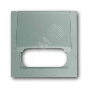 Плата центр. с откидной крышкой для 50x50 мм телекомм. вставок/механизмов, серия impuls, цвет шампань-металлик | 1753-0-5473 | 2CKA001753A5473 | ABB 2