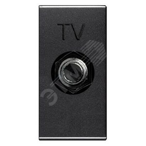 ABB Zenit Антрацит Розетка TV единственная, F-разъем, (1 мод) | N2150 AN  | 2CLA215000N1801 | ABB - фото 2