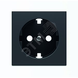 Накладка для розетки SCHUKO с плоской поверхностью SKY черный бархат (8588.9 NS) - фото 2