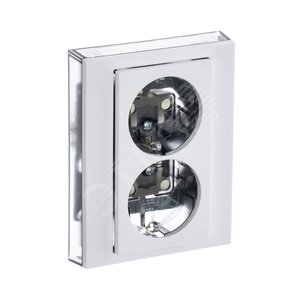 ABB Levit Белый / дымчатый чёрный Розетка 2-ая с з/к со шторками 16А | 5522H-C03457 62W | 2CHH223457C6062 | ABB - фото 3