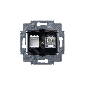 ABB Levit Серебро Розетка комп. RJ45 категория 5e и заглушка | 5014H-A51017 70W | 2CHH295117A6070 | ABB - фото 5