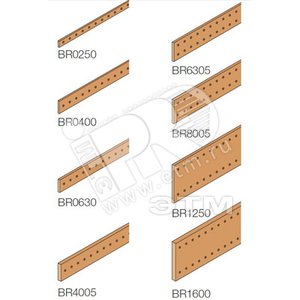 Шина медная In=1250A100x5 L=1750 (2шт) - ABB