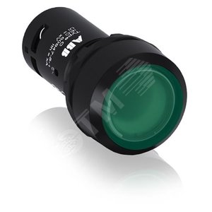 Кнопка СР1-13G-10 зеленая с подсветкой без фиксации 1НО 2