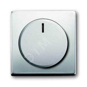 Плата центральная (накладка) с ручкой и лампой для поворотного светорегулятора, серия pur/сталь | 6599-0-2959  | 2CKA006599A2959 | ABB 2