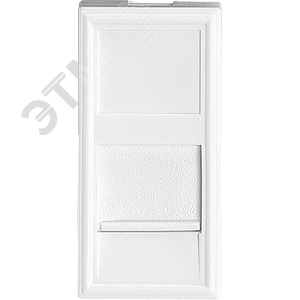Накладка 22,5?45 для коммуникационных разъёмов ABB Variant+ со шторкой белый (136811-1) - ABB