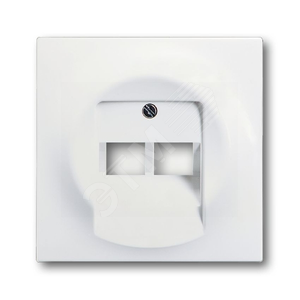 Плата центральная (накладка) для 2-постовой телекоммуникационной розетки , серия impuls, цвет белый бархат | 1753-0-0192 | 2CKA001753A0192 | ABB 2