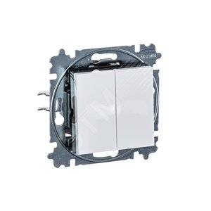 ABB Levit Белый / дымчатый чёрный Переключатель 2-кл. | 3559H-A52445 62W | 2CHH595245A6062 | ABB - фото 4