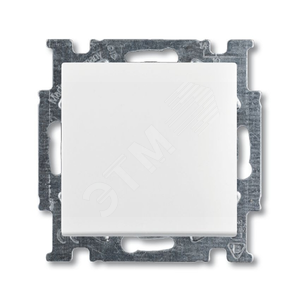 ABB Basic 55 Альп. белый Выключатель кнопочный 1-клавишный, НО контакт | 1413-0-1080  | 2CKA001413A1080 | ABB - фото 2