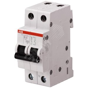 Выключатель автоматический двухполюсный (1п+N) SH201 63А D 6кА (SH201 D63NA) | 2CDS211103R0631 | ABB 2