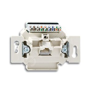 Компьютерная/телефонная розетка UAE, RJ45, кат.6е с наклонным выходом, 1 разъём, 8(8) полюсов - фото 2
