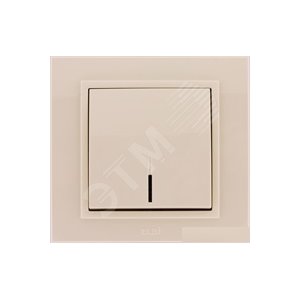 Zena без рамки крем. выкл 1кл подсв. Led (609-010300-201) - ABB