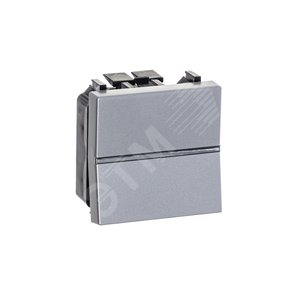 ABB Zenit Серебряный Переключатель 1-клавишный перекрестный (2 мод) | N2210 PL  | 2CLA221000N1301 | ABB - фото 3