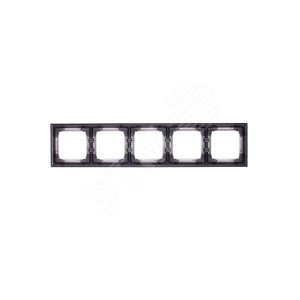 ABB Levit Белый / дымчатый чёрный Рамка 5-ая | 3901H-A05050 62W | 2CHH015050A6062 | ABB - фото 3