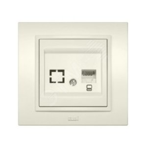 Zena титаниум розетка комп.CAT6+гнездо