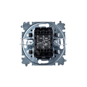Переключатель двухклавишный ABB Levit серебро / дымчатый чёрный (3559H-A52445 70W) - фото 4