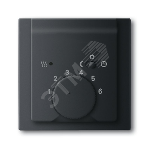 Плата центр. (накладка) для мех. терморегулятора (термостата) 1095 U, 1096 U, серия impuls, цвет чёрный бархат | 1710-0-3919 | 2CKA001710A3919 | ABB 2