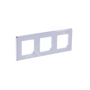 ABB Levit Белый / дымчатый чёрный Рамка 3-ая | 3901H-A05030 62W | 2CHH015030A6062 | ABB - фото 4