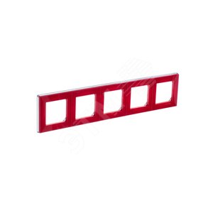 ABB Levit Красный / дымчатый чёрный Рамка 5-ая | 3901H-A05050 65W | 2CHH015050A6065 | ABB - фото 4