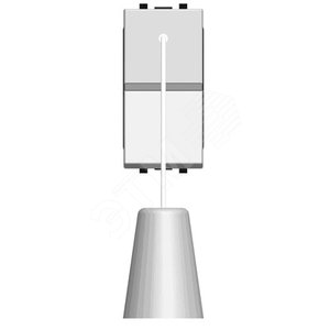 ABB Zenit Альп. белый Выключатель кнопочный со шнурком (1 мод) | N2148 BL  | 2CLA214800N1101 | ABB - фото 2