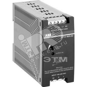 Блок питания CP-E 48/0.62 (регулир. вых. напряж) вход 90-265В AC / 120- 370В DC, выход 48В DC /0.62A | 1SVR427030R2000 | ABB