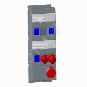 Бокс MPR63PRO с розетками в сборе, IP44, пластик - ABB