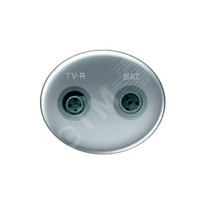 TACTO Накладка роз-ки TV/SAT серебро - ABB