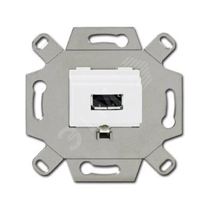 Механизм USB-розетки/разъёма, USB-type A, USB2.0, 5 полюсов, цвет альпийский белый | 0230-0-0419  | 2CKA000230A0419 | ABB - фото 2