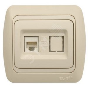 TUNA крем/крем розетка комп.CAT6+гнездо - ABB